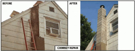 All Seasons Chimney - Chimney Repairs Before and After